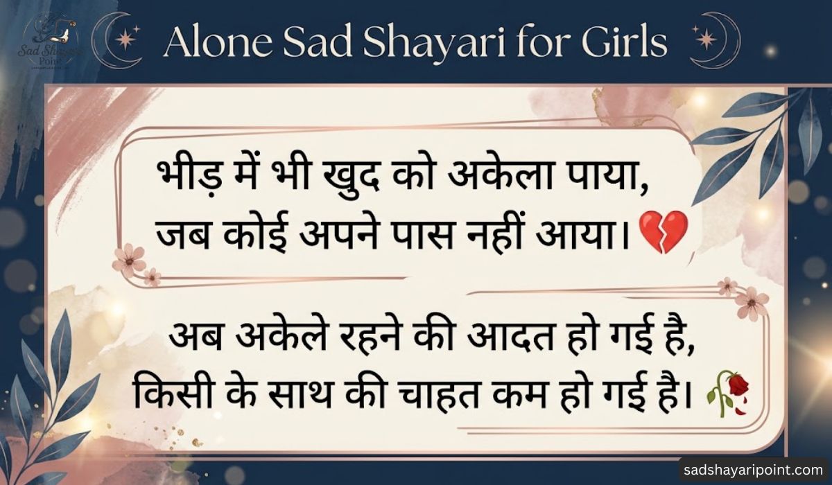 Sad Shayari for Girls in Hindi