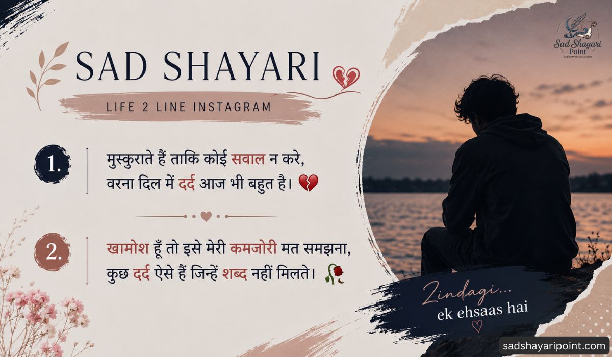 Sad Shayari 2 Line in Hindi