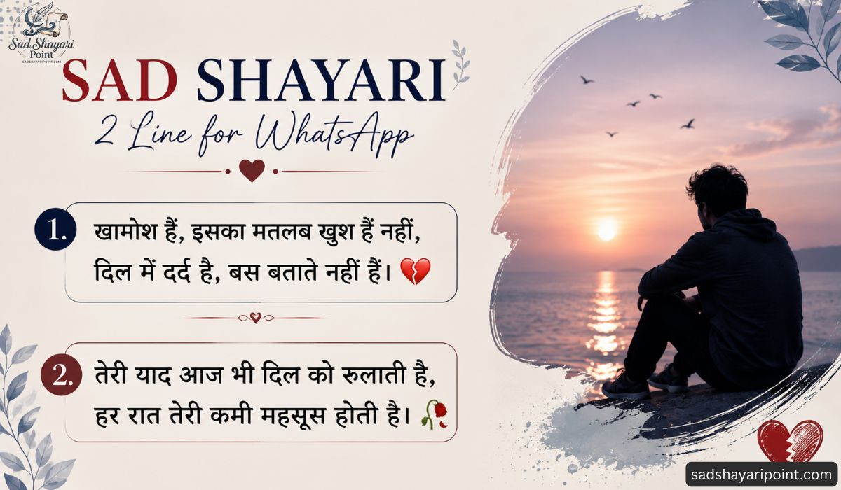 Sad Shayari 2 Line in Hindi