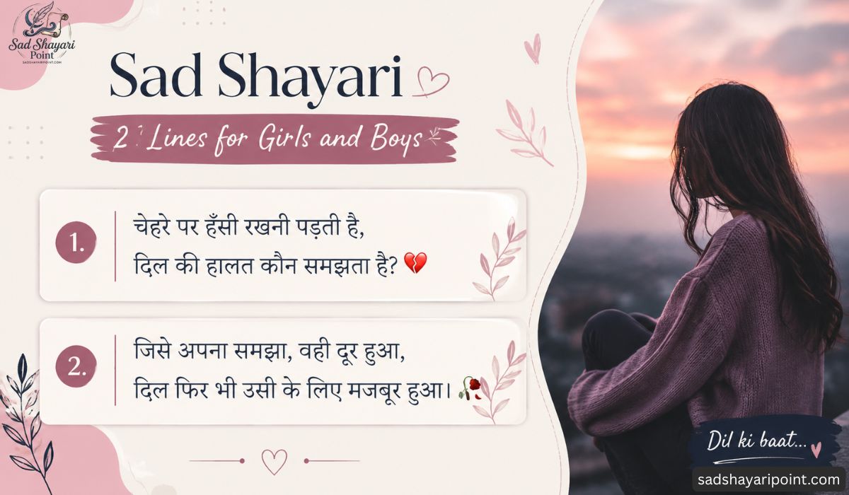 Sad Shayari 2 Line in Hindi