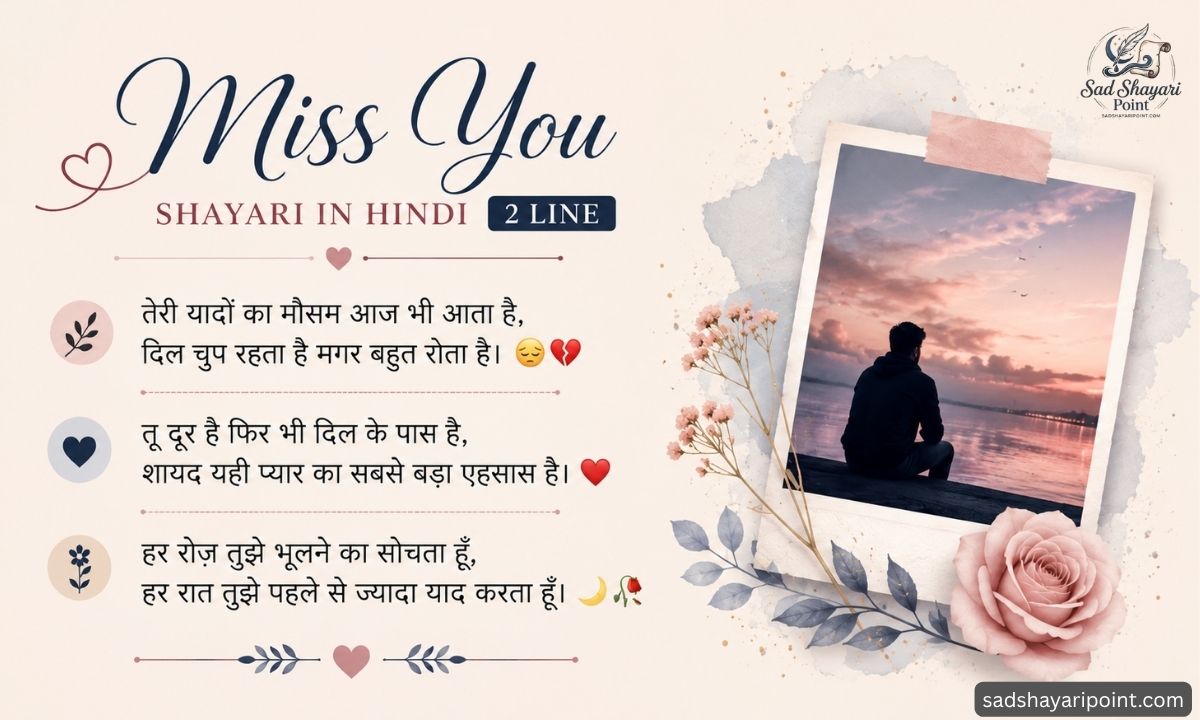 Miss You Sad Shayari in Hindi