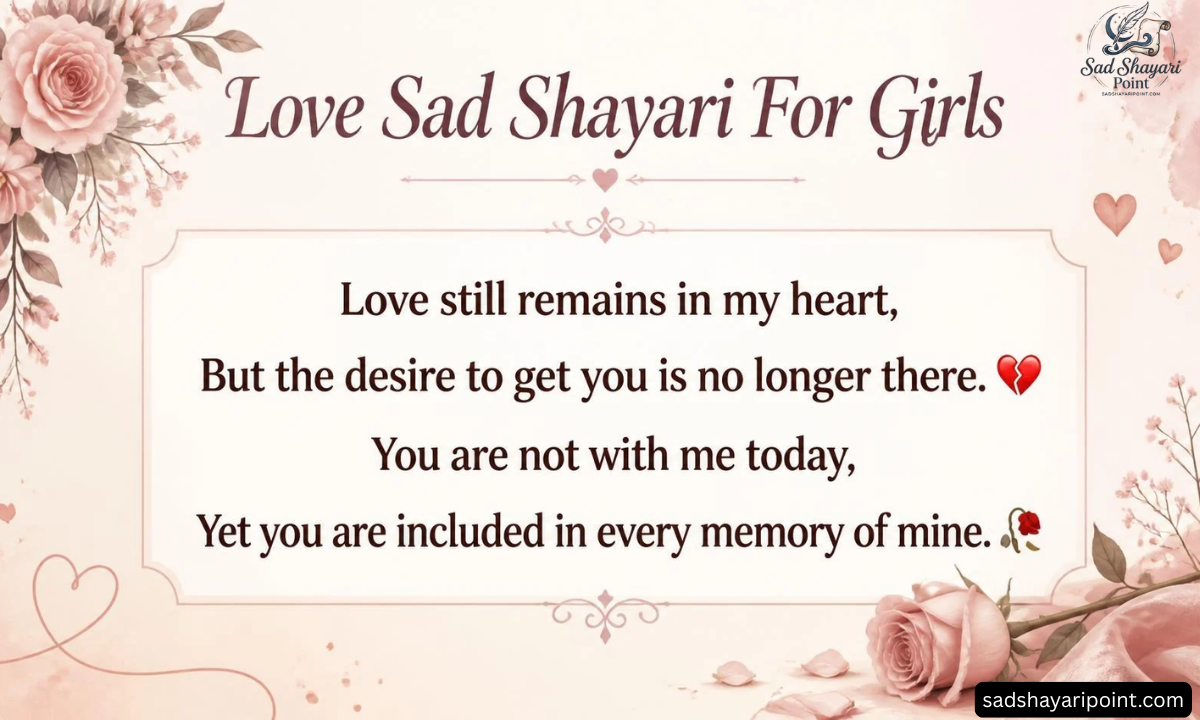 Sad Shayari for Girls in Hindi