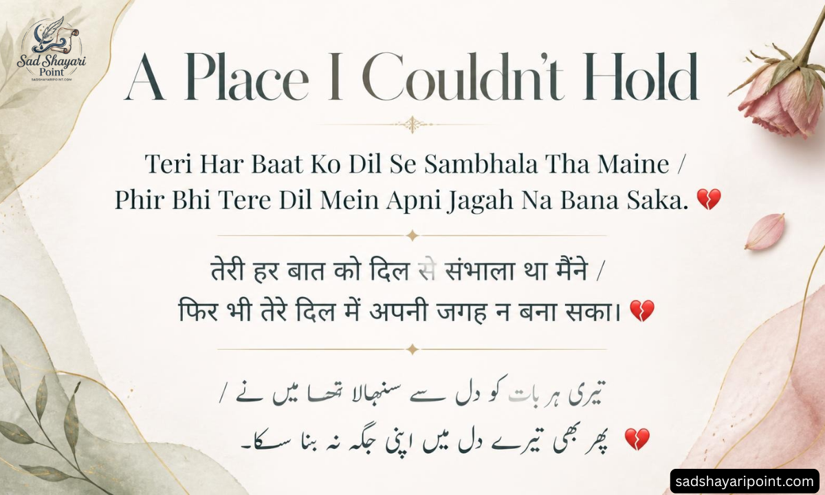 Sad Love Shayari