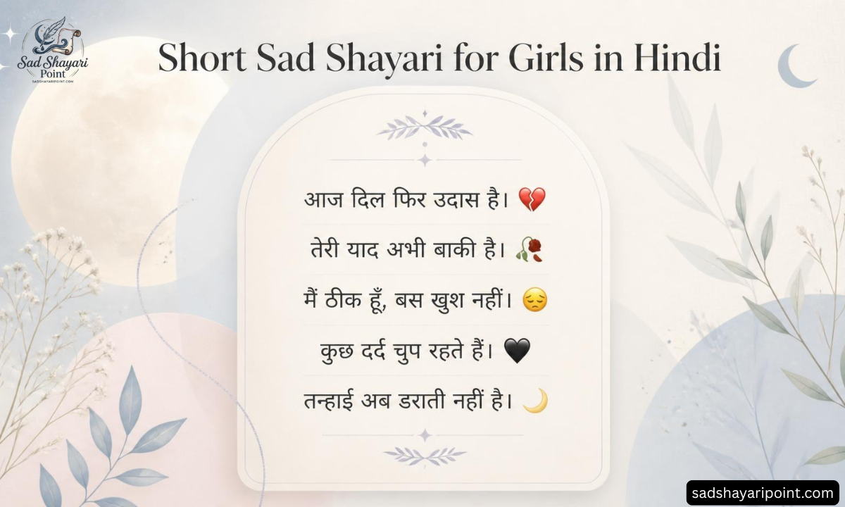 Sad Shayari for Girls in Hindi