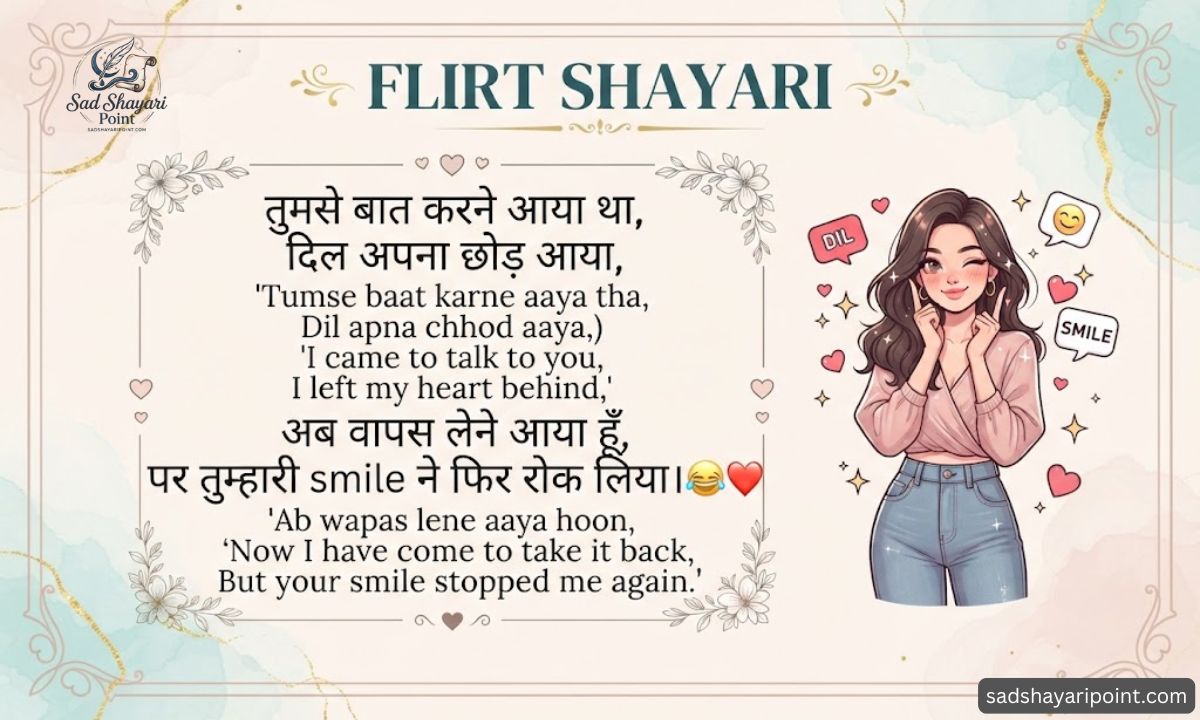 Flirt Shayari in Hindi