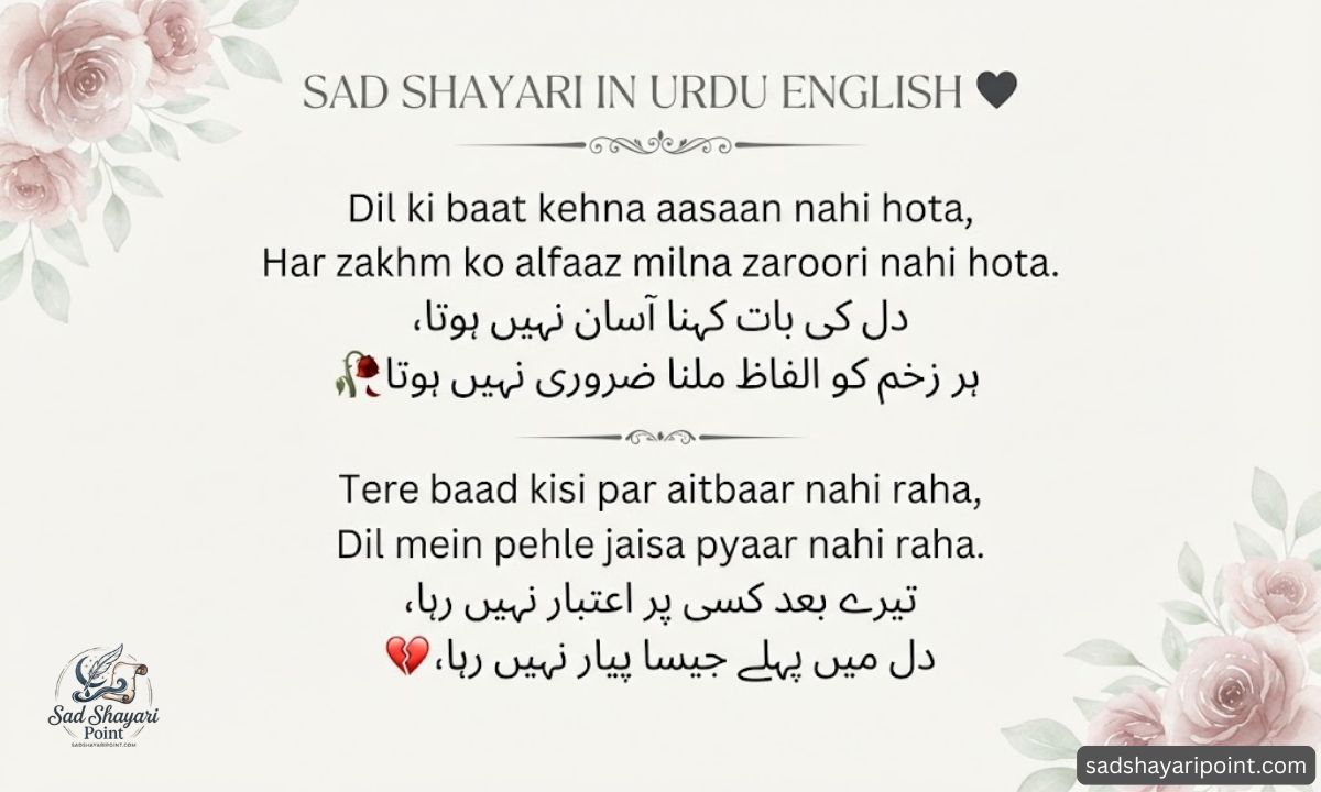 Sad Shayari in English