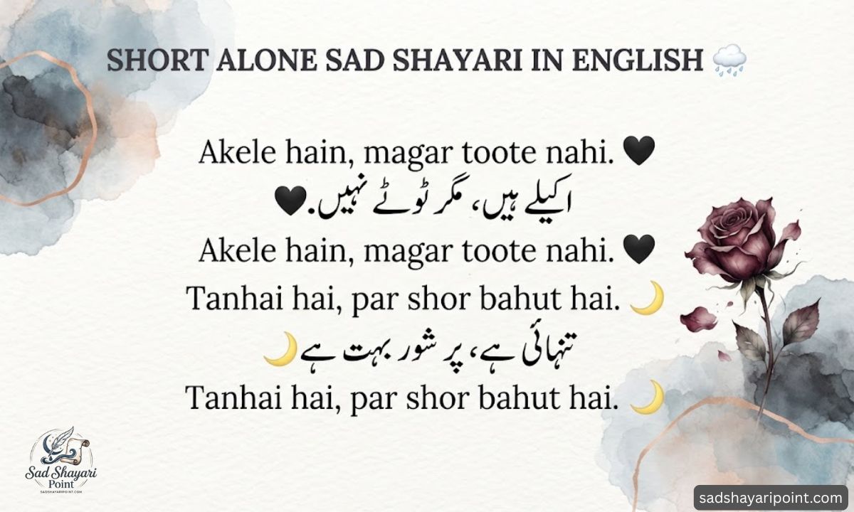 Alone Sad Shayari in English