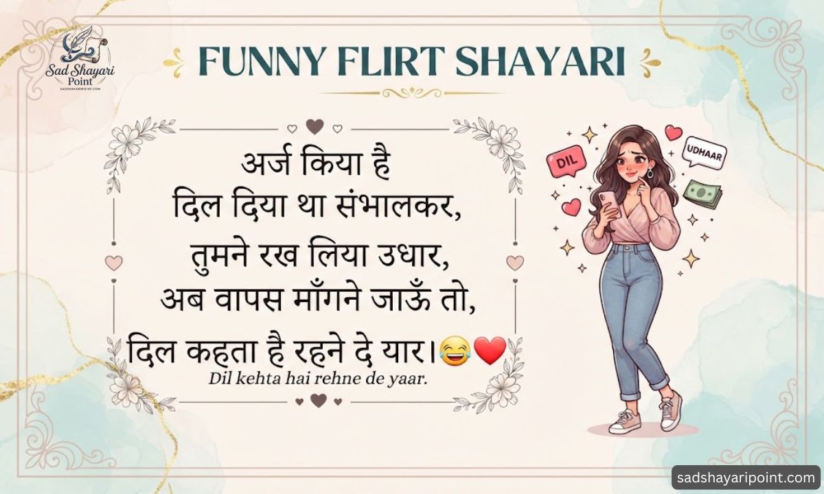 Flirt Shayari in Hindi
