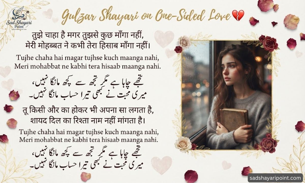 Gulzar Shayari on Love in Hindi