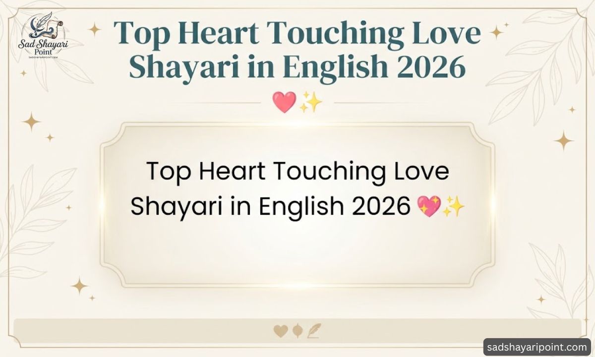 Heart touching love shayari in English