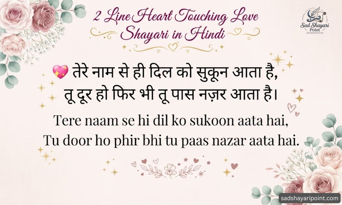 Heart Touching Love Shayari in Hindi