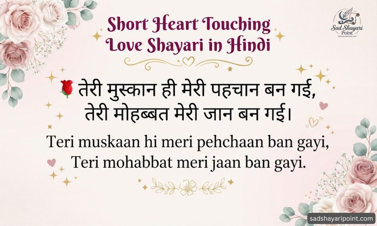 Heart Touching Love Shayari in Hindi