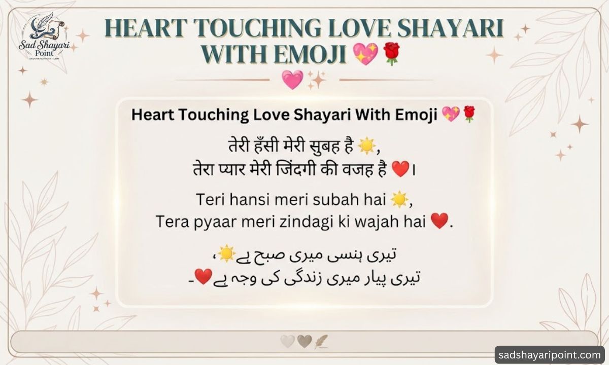 Heart touching love shayari in English