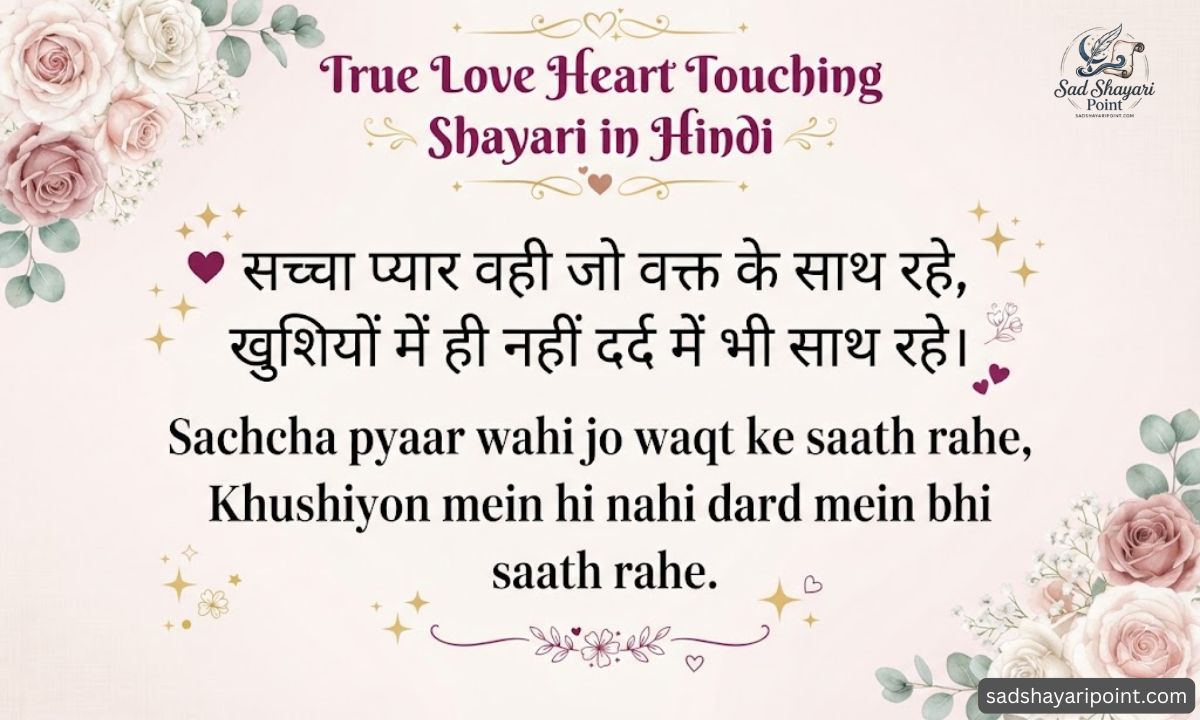 Heart Touching Love Shayari in Hindi