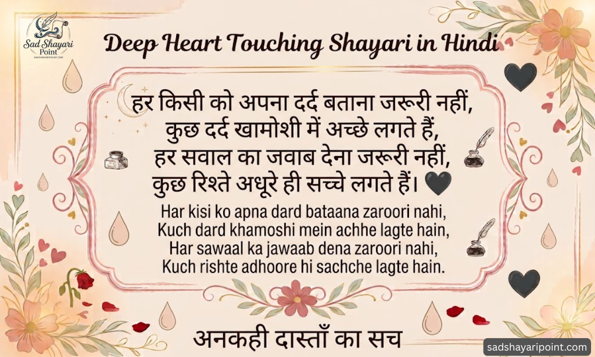 Heart Touching Shayari in Hindi