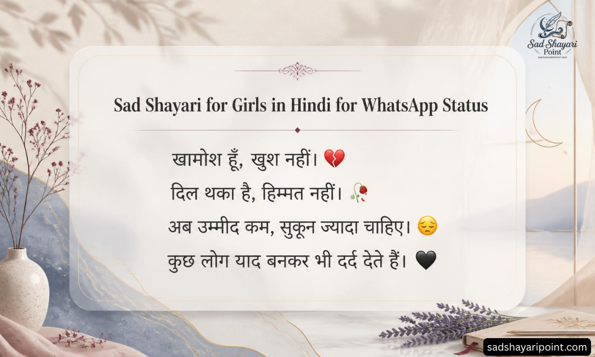 Sad Shayari for Girls in Hindi
