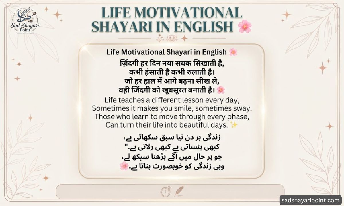 Motivational Shayari in English