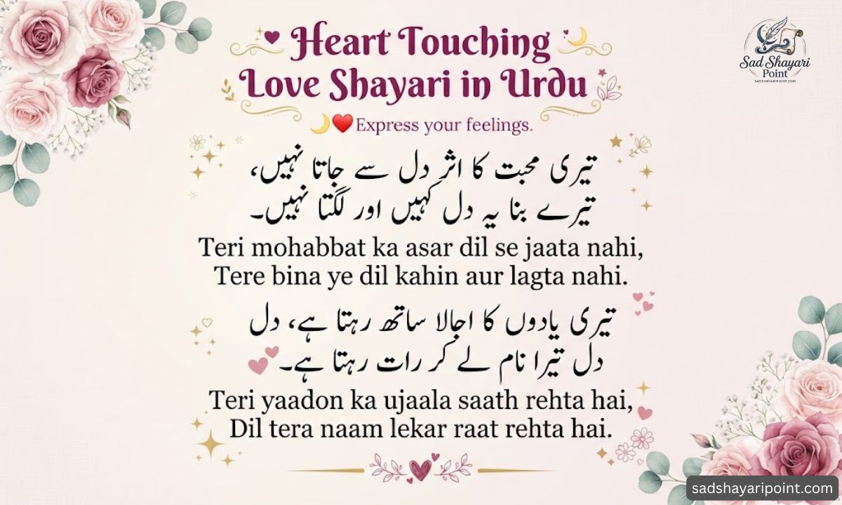 Heart Touching Love Shayari in Hindi