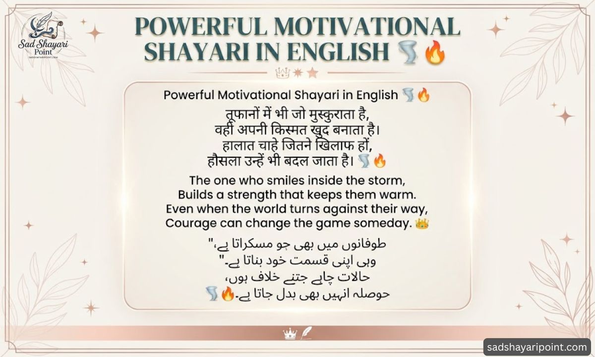 Motivational Shayari in English