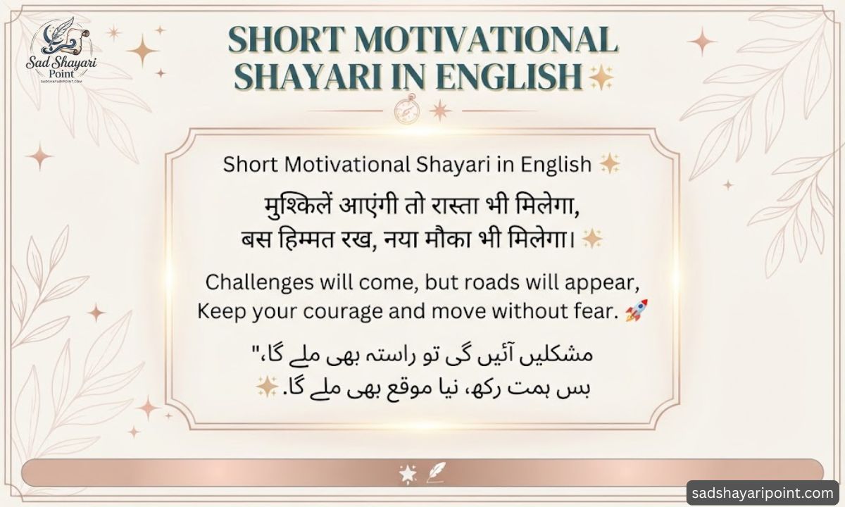 Motivational Shayari in English
