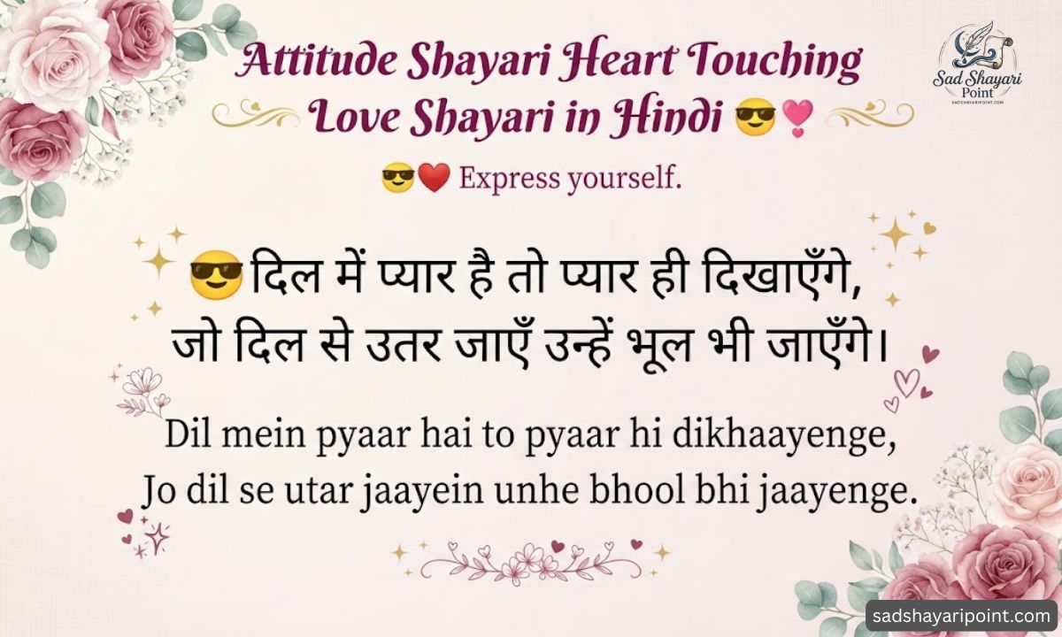 Heart Touching Love Shayari in Hindi