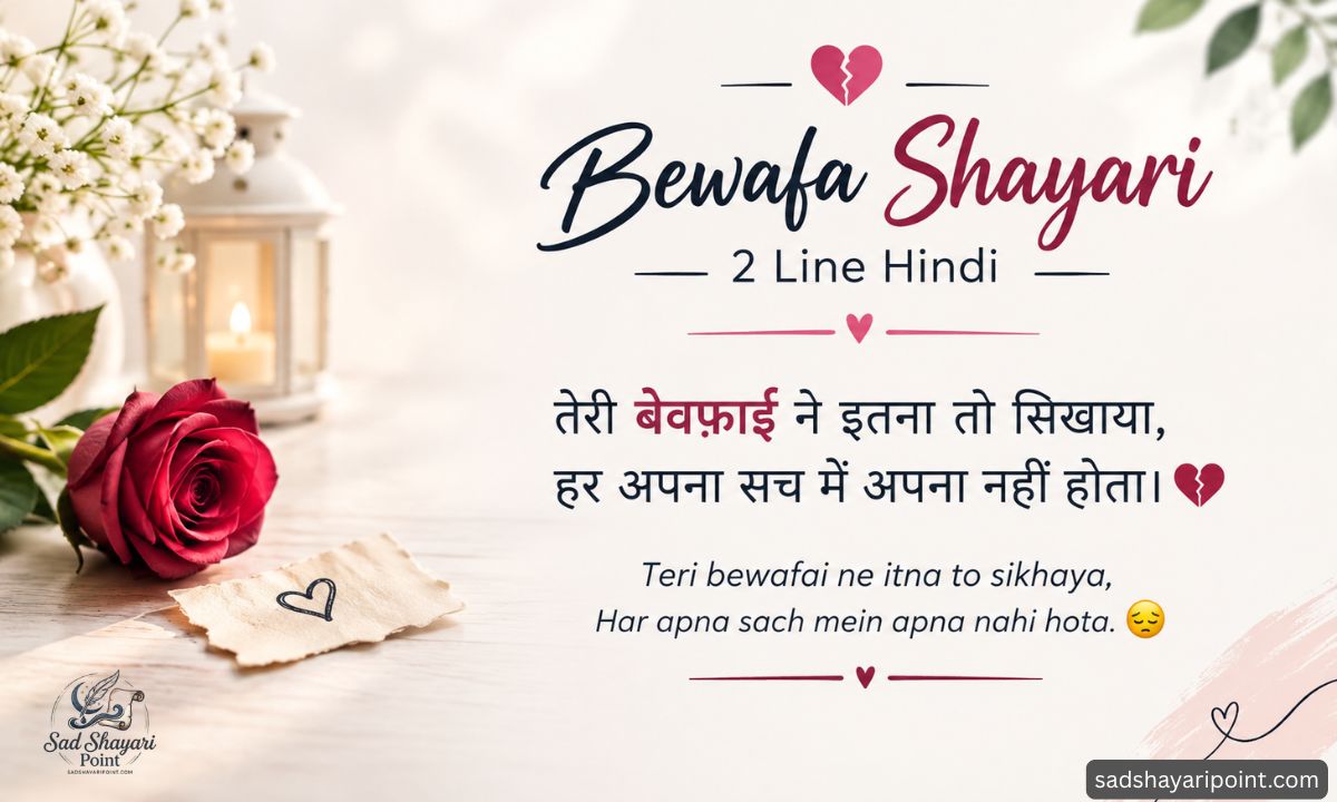 Bewafa Shayari Hindi