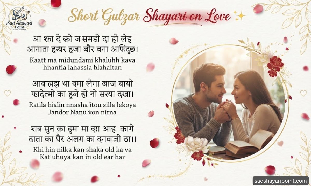 Gulzar Shayari on Love in Hindi