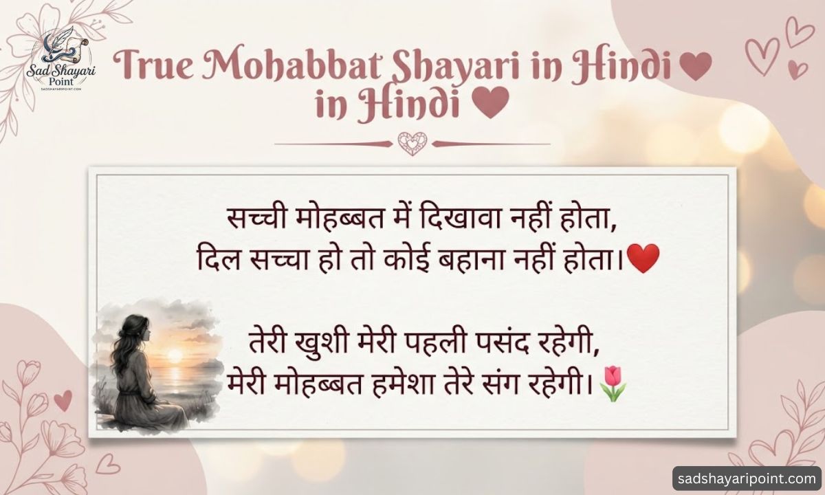 Mohabbat Shayari in Hindi