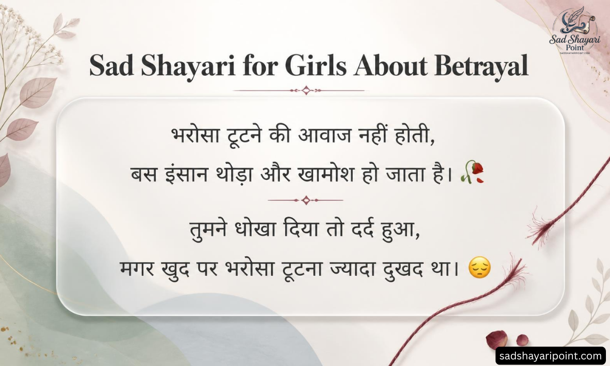 Sad Shayari for Girls in Hindi