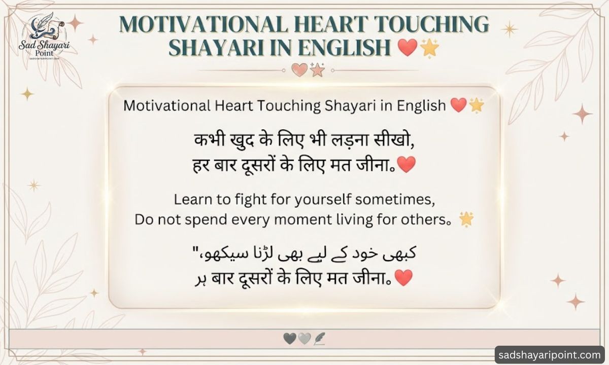 Motivational Shayari in English
