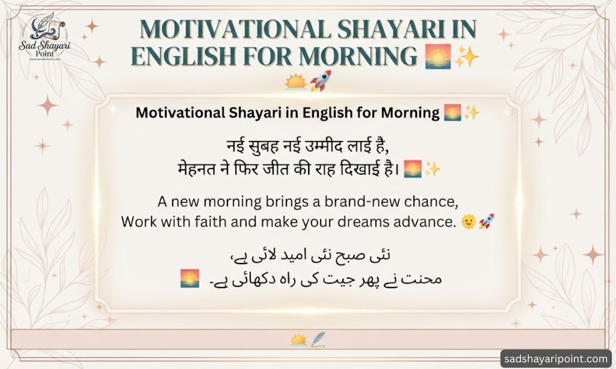Motivational Shayari in English