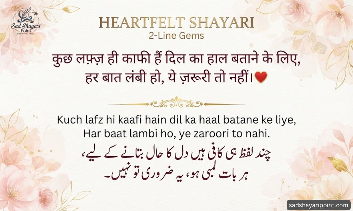 2 Line Shayari in Hindi
