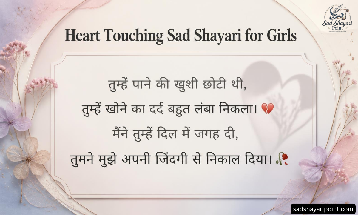 Sad Shayari for Girls in Hindi