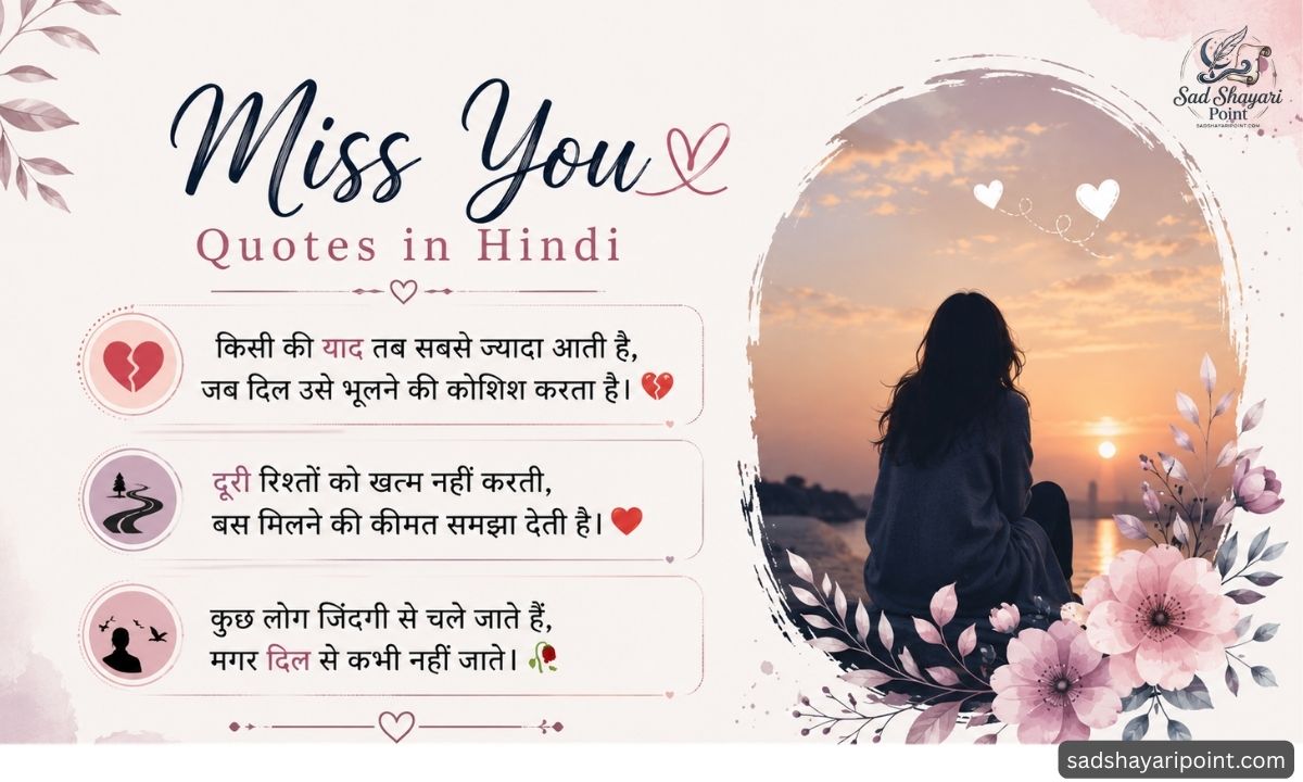 Miss You Sad Shayari in Hindi