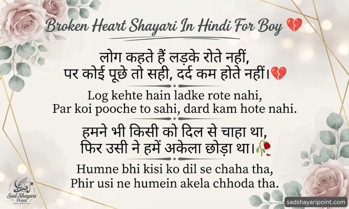 Broken Heart Sad Shayari In Hindi