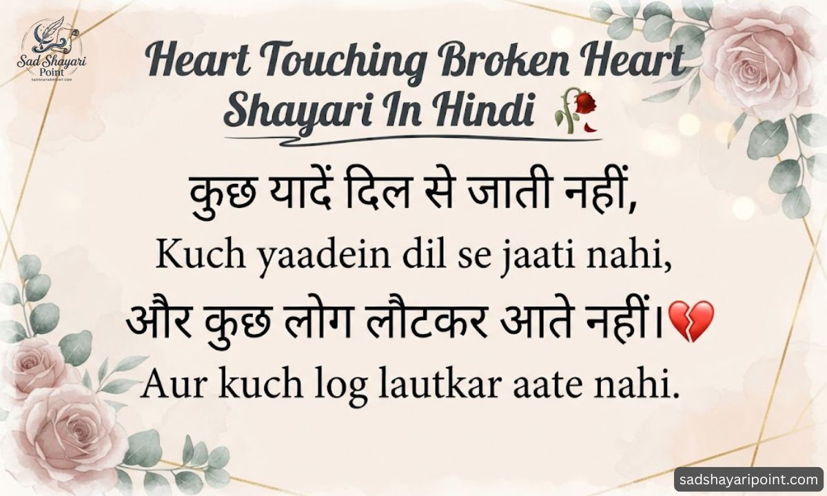 Broken Heart Sad Shayari In Hindi